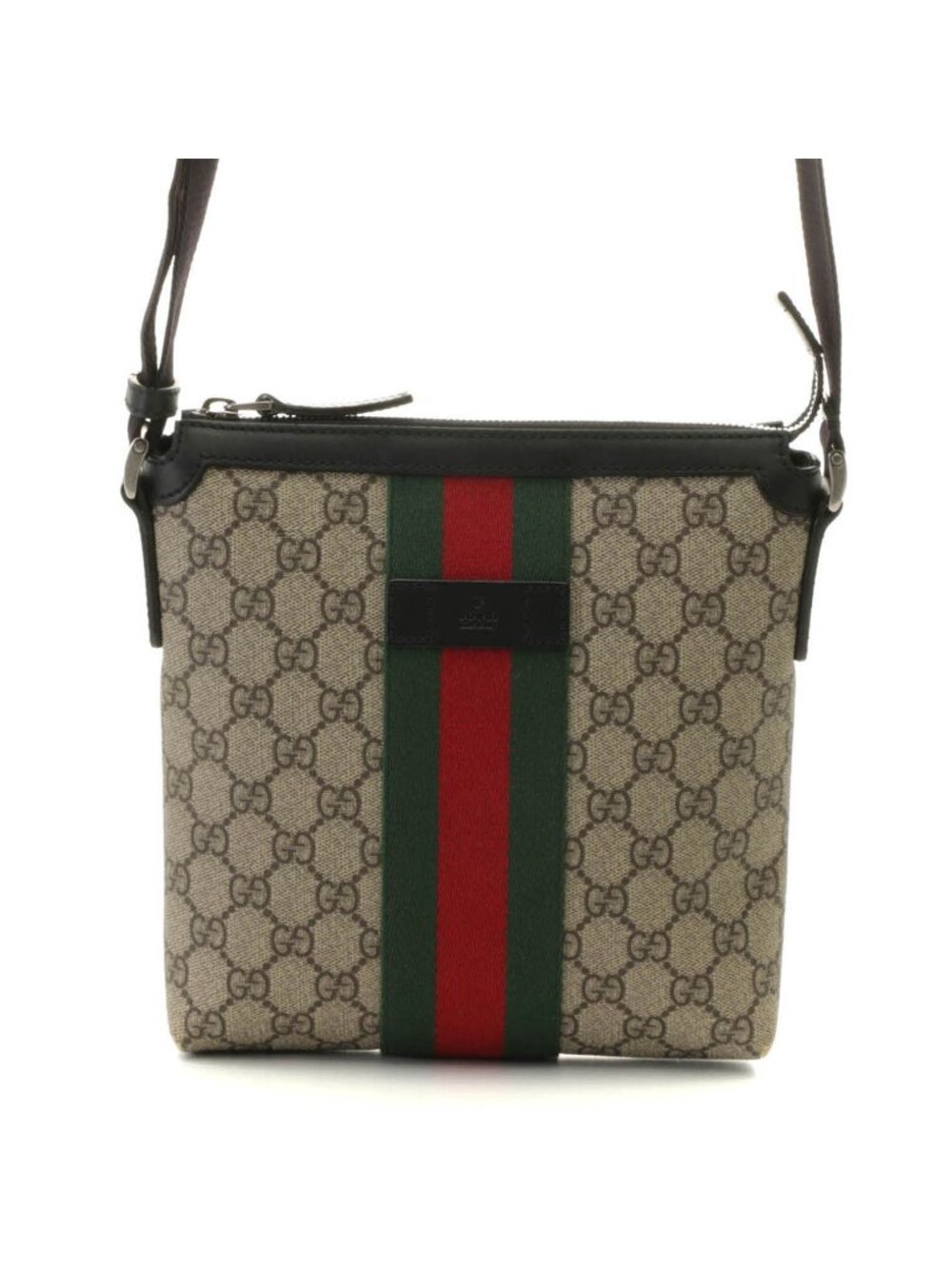 Gucci Sherry Line GG Supreme Shoulder Bag Beige Brown